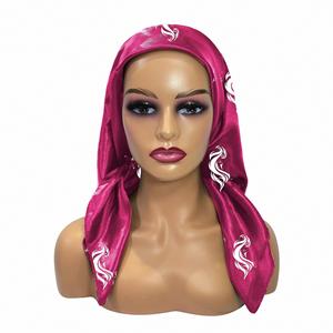 Pañuelo de Seda Personalizado con Logotipo para Mujer, Pañuelo de Satén Estampado para Envolver el Cabello, Accesorio de Moda, Pañuelo Cuadrado de 35 Pulgadas - Product Image 4
