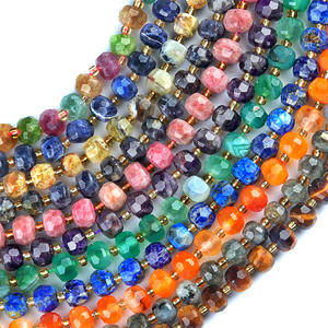 Venta al por mayor 6*8 corte Ábaco cuentas rueda cristal Natural ágata piedra cuentas DIY joyería collar pulsera Accesorios - Product Image 3