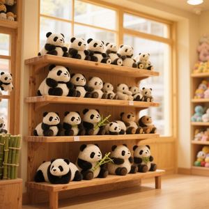 Set de Peluches de Panda Personalizados, Venta Directa de Fábrica, Lindos Peluches de Panda Gorditos - Product Image 1