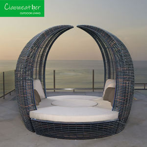 Lit de repos d'extérieur en rotin et aluminium pour villa, jardin, patio, hôtel, piscine, <span class=keywords><strong>plage</strong></span> – Mobilier de jardin, canapé-lit inclinable - Product Image 5