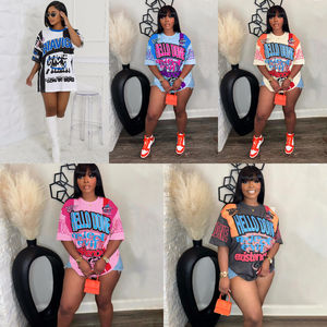 Camiseta de Verano 2026 para Mujer, Estilo Urbano Y2K, Manga Corta, Oversize, con Estampado de Diseñador - Product Image 1