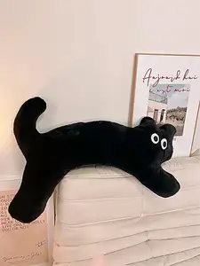 Toptan 95 cm güzel kedi dolması Plushie bebekler yastık uyku ev dekorasyonu için sevimli hayvan kedi peluş oyuncak