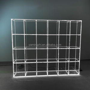Customizable Modern Simple Design Interior Advertising <strong>Acrylic</strong> <strong>Display</strong> Stand Luxury Led Light Glow <strong>Acrylic</strong> <strong>Display</strong> Shelf Cabinet - Product Image 2