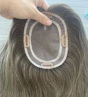 Prêt à expédier – Topper mono 5*6.5 en cheveux Remy européens couleur marron populaire, sans nœuds, 100 % cheveux humains, pour femmes, idéal pour les salons de coiffure