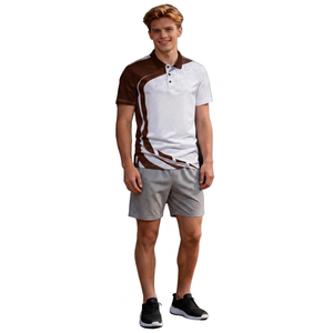 Custom Sublimation Jersey | Men's Casual Button <b>Polo</b> Shirt Short Sleeve Sportswear | Quick Dry Polyester Cotton Printed Apparel - Product Image 3