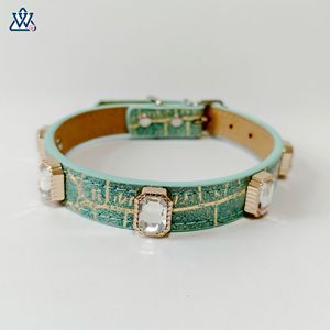 Collier de luxe pour animaux de compagnie, motif crocodile, strass, style bijoux pour petits chiens et chats, toutes saisons - Product Image 3