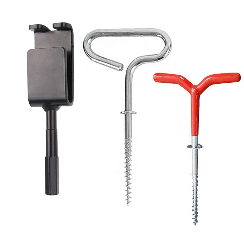 Shelter Anchor Tool Metal Ice Fishing Shelter Camping Peg Ice Fishing Rod Hold Ice Anchor Adaptor Bor Sekrup