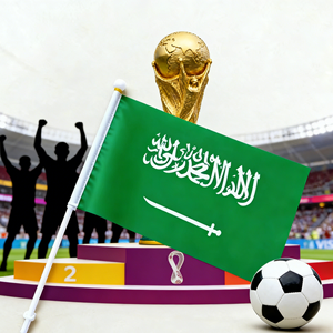 Banderas de Mano de Arabia Saudita 2026 al por Mayor, Ocho Países de <span class=keywords><strong>Asia</strong></span>, Decoración del Día Nacional, Poliéster - Product Image 4