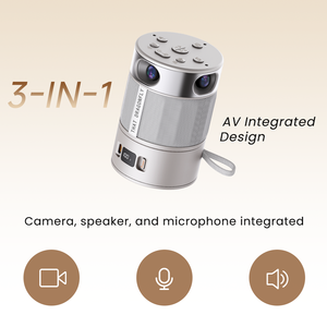 Toàn cảnh 360 ° Camera/Mic/Loa tất cả trong một, hội nghị từ xa nhập vai, máy ghi Kích thước bỏ túi 360 °, Chế độ xem cận cảnh của loa - Product Image 2