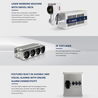 Nouvelle machine de marquage laser CO2 haute vitesse 30W compatible PLT pour bouteilles PET de boissons, avec marquage volant de la date, de la date d'expiration et du code de lot, certifiée CE ISO