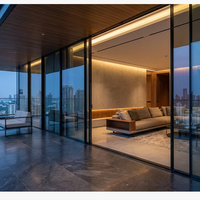 Pintu Geser Tahan Badai |   14mm Slim Interlock |   Sistem Angkat & Geser Panoramik Tugas Berat 2200LBS |   DP70+