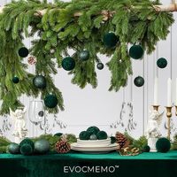 Décorations suspendues DIY pour scène de Noël, floquées, pour arbre de Noël, faites à la main, en verre incassable de haute qualité, 36 pièces