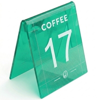 Plaque de table en acrylique pour numéros de table, signalisation publicitaire de type A pour bars et restaurants, panneaux publicitaires en acrylique pour numéros de siège