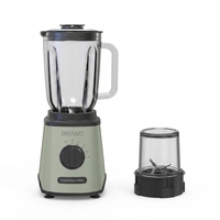 Mixeur de Table Électrique de Luxe avec Bol en Verre, 4 Vitesses, Silencieux, pour Smoothies, Broyage, Anti-Fuite, Idéal pour Usage Domestique et Hôtelier