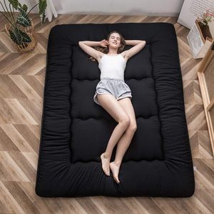 <strong>Futon</strong> <strong>Mattress</strong> 4" Thick Cotton Eco-Friendly Washable All-Season Dormitory Floor Foldable Roll Pad Hotel &amp; Home Use Customizable - Product Image 1