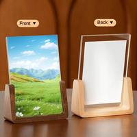 U-förmige Holz basis Acryl LED-Licht hand gefertigt modernes Design perfektes Geschenk Valentinstag Neujahr Diwali Home Stock 7 Zoll