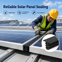 Joint d'étanchéité en caoutchouc EPDM de type T personnalisé pour panneaux solaires, étanche à l'eau et à la poussière, bande d'étanchéité en caoutchouc pour panneaux photovoltaïques