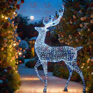 Fabricante de gran tamaño de la vida iluminada decoración Led 3D motivo de luz animales ciervos <span class=keywords><strong>Navidad</strong></span> <span class=keywords><strong>exterior</strong></span> para Centro Comercial - Product Image 2