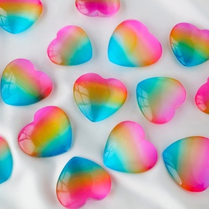 Cuori in Selenite Elettroplaccata di Alta Qualità, Cristalli Aura Arcobaleno per Guarigione, Ideali come Regalo per le Festività - Product Image 1