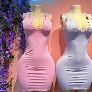 Nuovo Abito <span class=keywords><strong>Corto</strong></span> <span class=keywords><strong>Elegante</strong></span> da Donna Primavera 2026, Senza Maniche, Aderente, Sexy ed Elasticizzato - Product Image 6