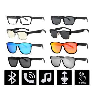 2023 nuovi occhiali Smart sport Audio con cuffie TWS occhiali classici con Logo <span class=keywords><strong>blu</strong></span> o oro con cornice per PC Logo all'ingrosso - Product Image 3