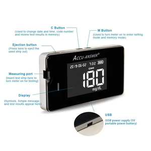 Alat Uji <span class=keywords><strong>Diabetes</strong></span> 4 in 1 yang Disetujui: Glukometer, Kolesterol, <span class=keywords><strong>Hemoglobin</strong></span>, dan Asam Urat - Product Image 4