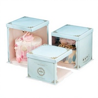 Boîte à gâteau carrée transparente durable Douyin BanZhi, 6 pouces, 8 pouces, 10 pouces, 12 pouces, hauteur étendue pour la pâtisserie et les gâteaux d'anniversaire