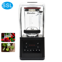 Fabriek Oem/Odm Commerciële Fruitijs Smoothie Multifunctionele Touchpad Stille Blender Met Geluidshoes
