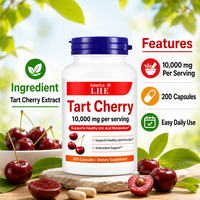 Suplemento de Cereza Ácida Shecome de Marca Privada, Suplemento Herbal con Antioxidantes para Adultos, Cápsulas de Cereza Ácida