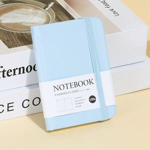 2024 Thick Dotted Monthly Grid Elastic Strap Band PU Custom logo Journal Planner Daily Notebook Vendor - Product Image 2