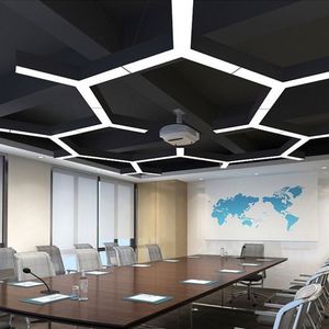 Đèn văn phòng hiện đại cổ điển bằng nhôm hình lục giác, đèn chùm LED treo văn phòng, đèn thả - Product Image 6