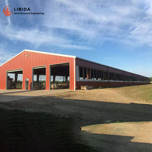 Легкие структурные каркасные здания, стальная конструкция для современных коровников, большие фермерские сараи, промышленные здания - Product Image 5