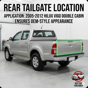Puerta Trasera con Apertura Central, Orificio para Luz de Freno y Orificio para Cámara para Toyota Hilux <span class=keywords><strong>Vigo</strong></span> Doble Cabina y Fortuner Pickup 2005-2012 - Product Image 6