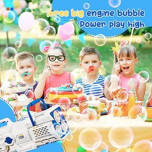 Haute qualité Gatlin Machine à bulles jouets 60 trous avec lumière lance-roquettes électrique pistolet à bulles enfants jouets à bulles pour l'extérieur - Product Image 5