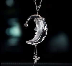 Ornement de lune en cristal, breloque de voiture, créateur d'arc-en-ciel, décorations de jardin, cadeau de Noël, cadeau pour la fête des mères - Product Image 1