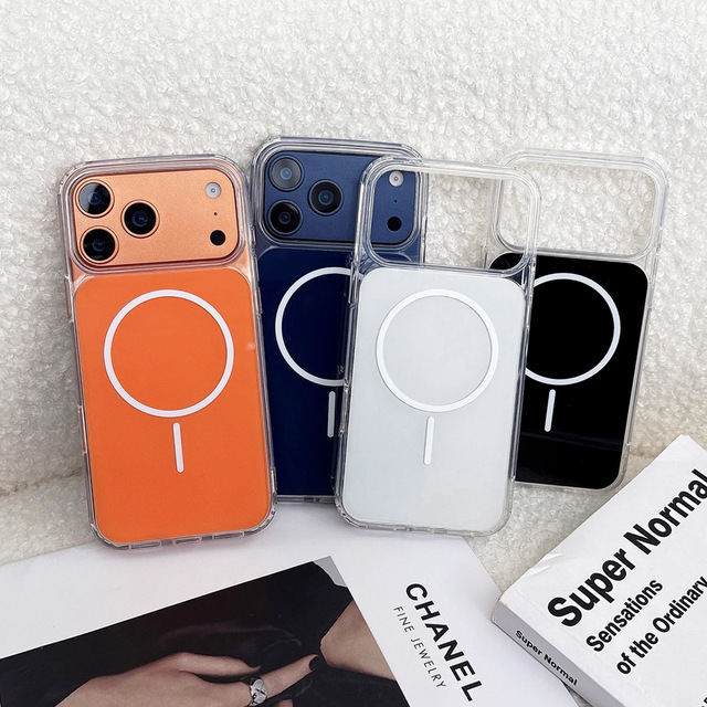 1800GS Magnetic Color Phone Case for iPhone 18 17 16 15 14 Pro Max Support Magnetic Charging PC+TPU Material Phone Cover