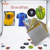 Film DTF TPU Qinyu multicolore vibrant UV 3D en relief, haute adhérence, impression artistique texturée pour maillots, t-shirts, logos textiles personnalisés
