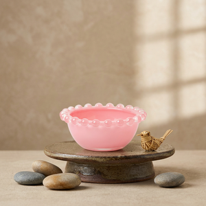 <b>Pink</b> Beaded Resin Disposable Eco-Friendly Cute Design Handmade Polished Party Stocked Food Serving <b>Bowl</b> by Faiza Craft - Product Image 1