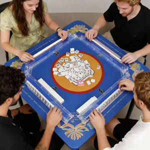 Règle de Mahjong 4-en-1 pour rangées de cartes, en acrylique transparent épaissi, 18 pouces, US Échecs - Emballage en boîte PVC couleur - Product Image 1