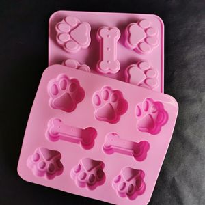 Bpa Miễn Phí Bán Buôn 8 Lỗ Chân In Con Chó Xương Hình Bánh Khuôn Silicone Sô Cô La Khuôn Mẫu Và Kẹo Khuôn Mẫu - Product Image 4