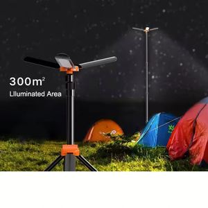 Outdoor IP55 Waterproof Retractable Adjustable <b>LED</b> <b>Rechargeable</b> Tripod <b>Work</b> <b>Light</b> Stand 6000K Daylight Dimmable Portable Camping - Product Image 5