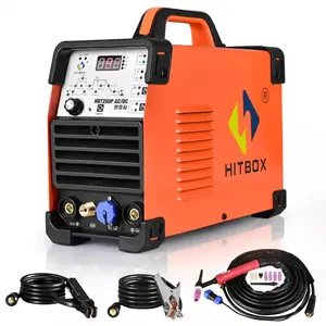 HITBOX 220V TIG Welding Machine LCD Screen TIG MMA Spool Aluminum Welding ACDC Semi-automatic TIG Welder