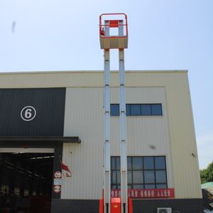 कारखाने मूल्य पोर्टेबल इलेक्ट्रिक ऑटो हाइड्रोलिक एल्यूमीनियम मिश्र धातु डबल मैस्ट लिफ्ट टेबल हवाई कार्य मंच हवाई कार्य मंच - Product Image 1