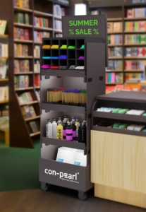 Di động bền vững Giao thông vận tải hệ thống Mobil hiển thị POS di động hiển thị bán lẻ đứng cán với Khóa phanh - Product Image 2