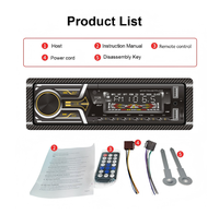 Radio Universal 1 DIN de 12V de Alta Potencia, Autoradio Estéreo con Luces de Colores, Reproductor MP3 para Auto, Amplificador Integrado