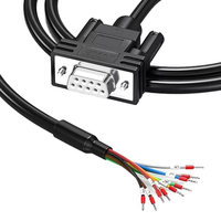 Cable VGA DB9 Macho a Macho, Revestimiento de PVC Chapado en Oro, Alta Flexibilidad, para Monitores de Computadora Industriales, Proyectores, Sistemas de Automatización
