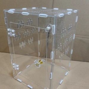 Acrylique Carré Transparent Reptile Enceinte Design Minimaliste <span class=keywords><strong>Terrarium</strong></span> pour Serpents Araignées et Petits Lézards Reptile Enclos - Product Image 4