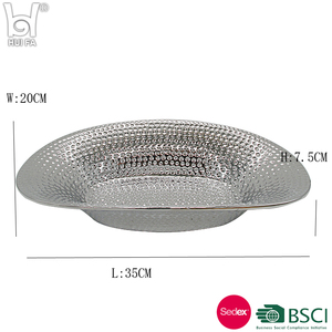 <span class=keywords><strong>Plato</strong></span> decorativo de cerámica de gres plateado <span class=keywords><strong>para</strong></span> boda o Navidad, decoración del hogar, características elegantes, diseño de soporte de vela - Product Image 2