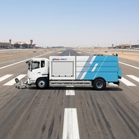 Camion balayeuse de nettoyage de lignes de marquage routier urbain, camion de nettoyage et d'élimination de la caoutchouc et de l'asphalte pour pistes d'aéroport, machine balayeuse Haide