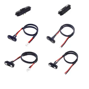 2.54 MM Pitch High Current 2A Magnetic Pogo Pin Connector 2 Pole Male Female Wireharness JST1.27 PH2.0 XH2.54